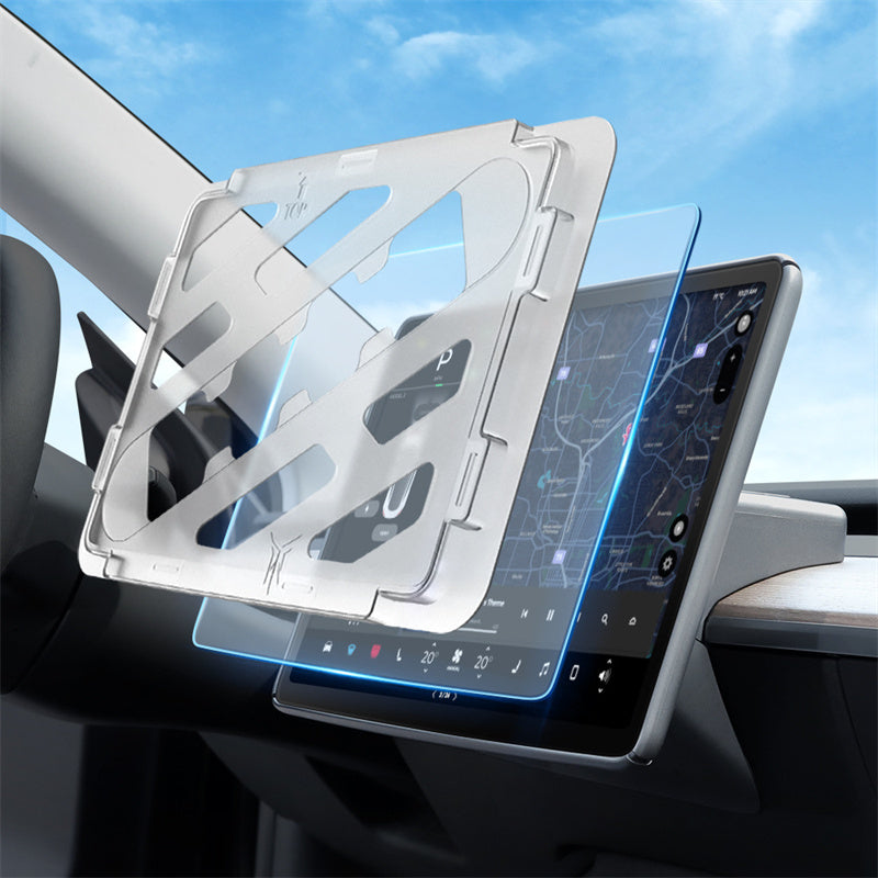 Model 3/Y Navigation Touchscreen Protector Cover-Tempered Glass Full Cover Glass Screen Protector For Tesla Center Console Screen