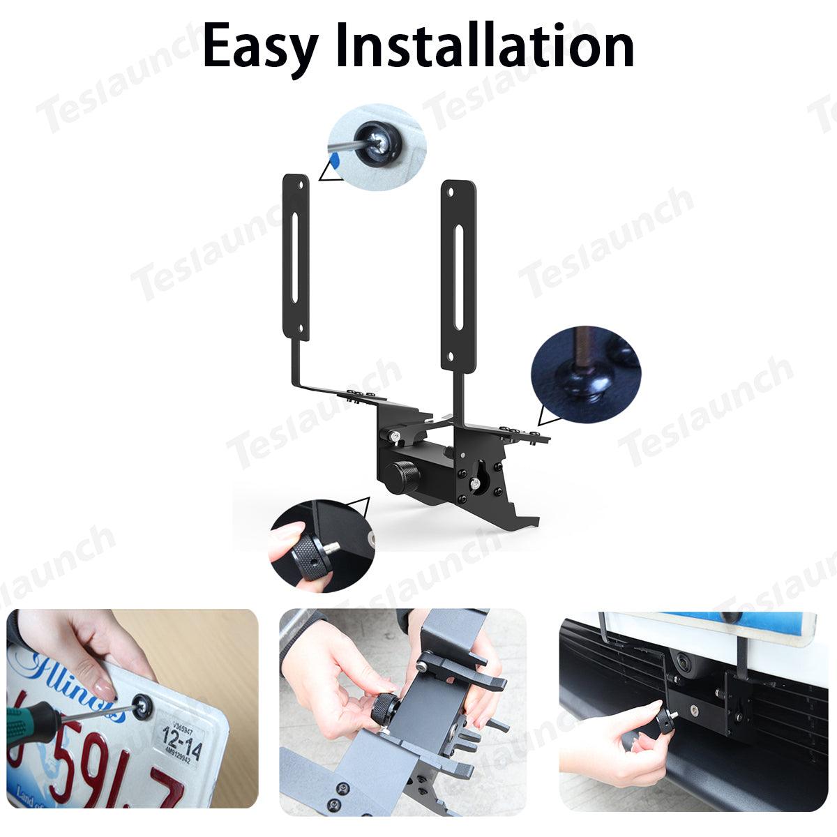 Drill-free Anti-theft US Standard License Plate Frame for Tesla Model Y Juniper 2025+ - Evooor