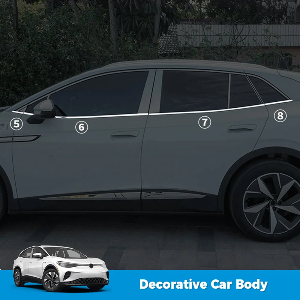 Stainless Steel Body Side/Window Trim Molding For VW ID.4 2021-2025 - Evooor