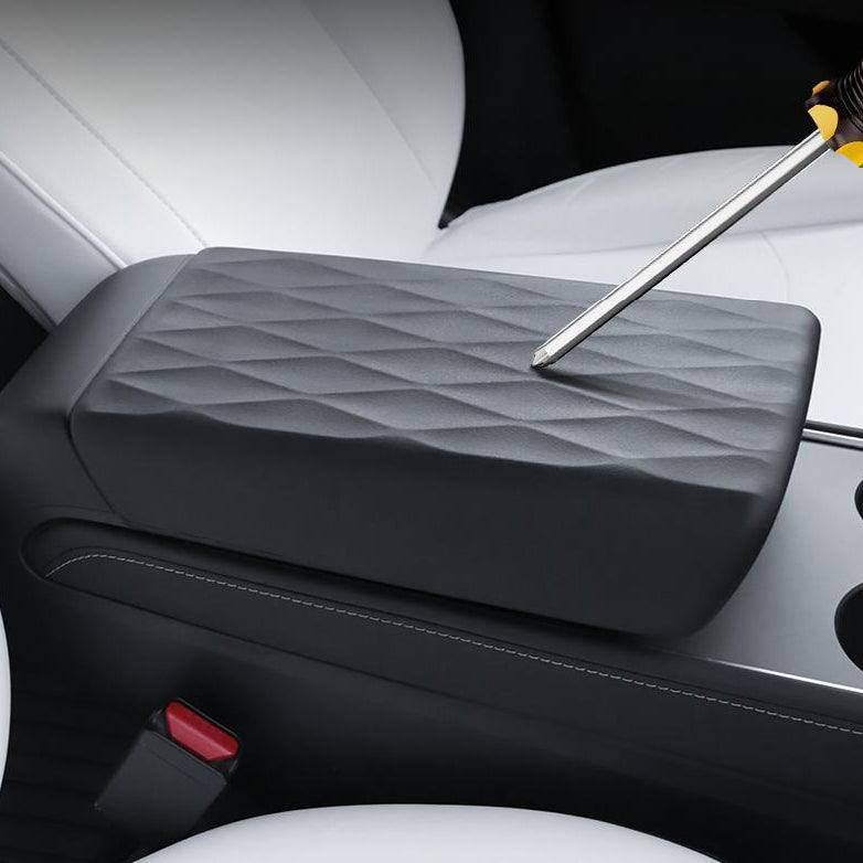 Tesla Model Y / 3 armrest box decorative cover TPE material, scratch-resistant and wear-resistant (2017-2023) - Evooor