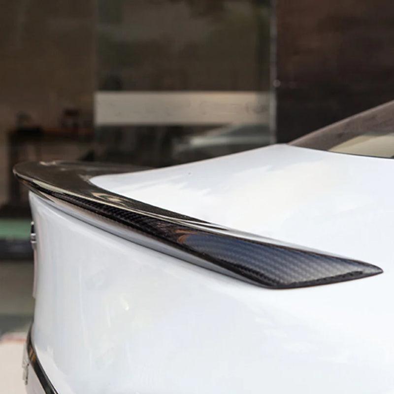 [Real Carbon Fiber] OEM Rear Trunk Lip Spoiler for Tesla Model S 2014+ - Evooor