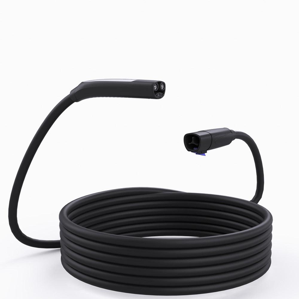 Electric Vehicle Charging Extension Cable with Convenient One-Button Switch for Tesla Models 3, Y, S, X - 16 Feet Length - Evooor