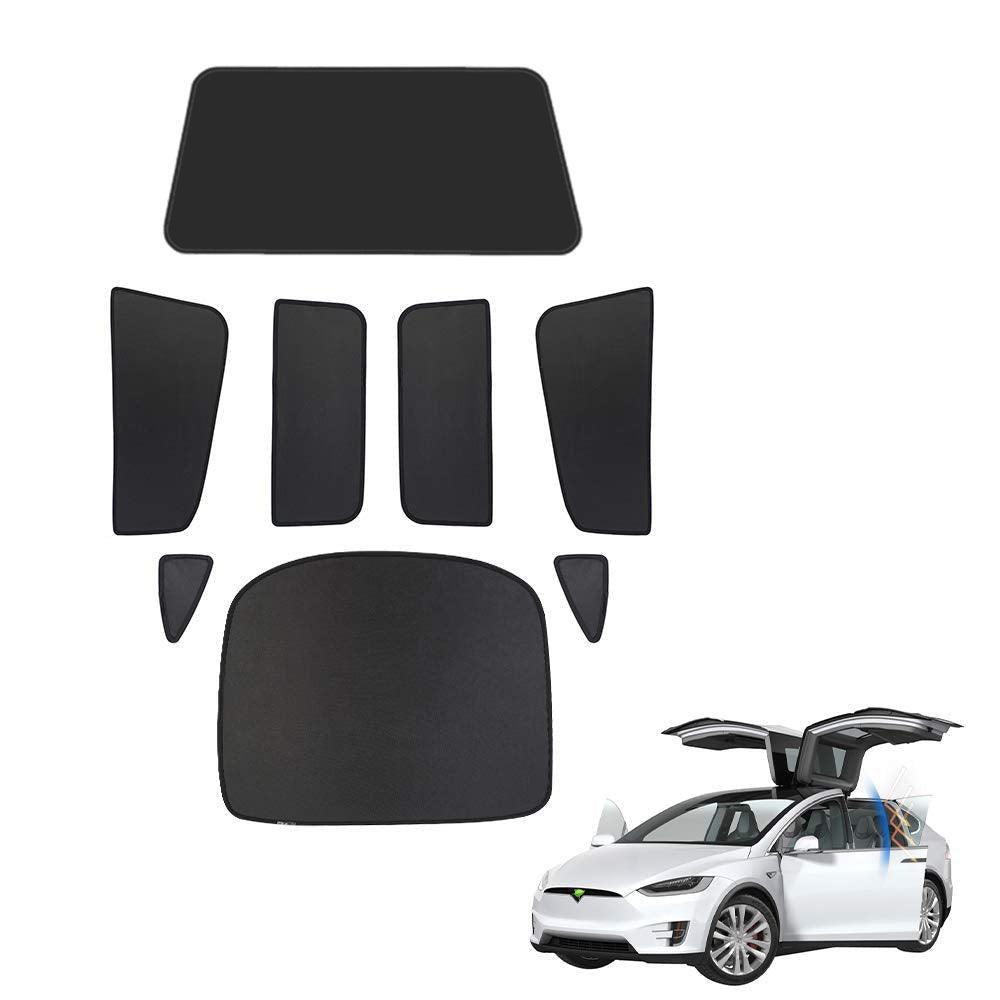 Whole Car Window & Sunroof Covercraft Dense Mesh Sunshade Kit (8 pcs) for Tesla Model X(2015-2020) Car Accesories - Evooor