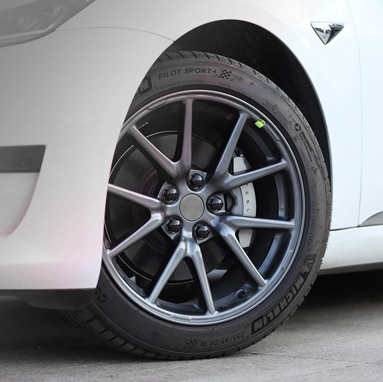 Set of Lug Nut Caps for Tesla Model 3 and Model Y - Wheel Nut Cover Replacement Kit (4 wheels set) - Evooor