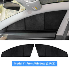 Side Windows Suede Opaque Privacy Sunshades for  Tesla   Model  3/Y(2017-2024)