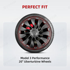 All-In-One Rim Protector For Tesla Model 3 Performance 20-Inch Uberturbine Wheel