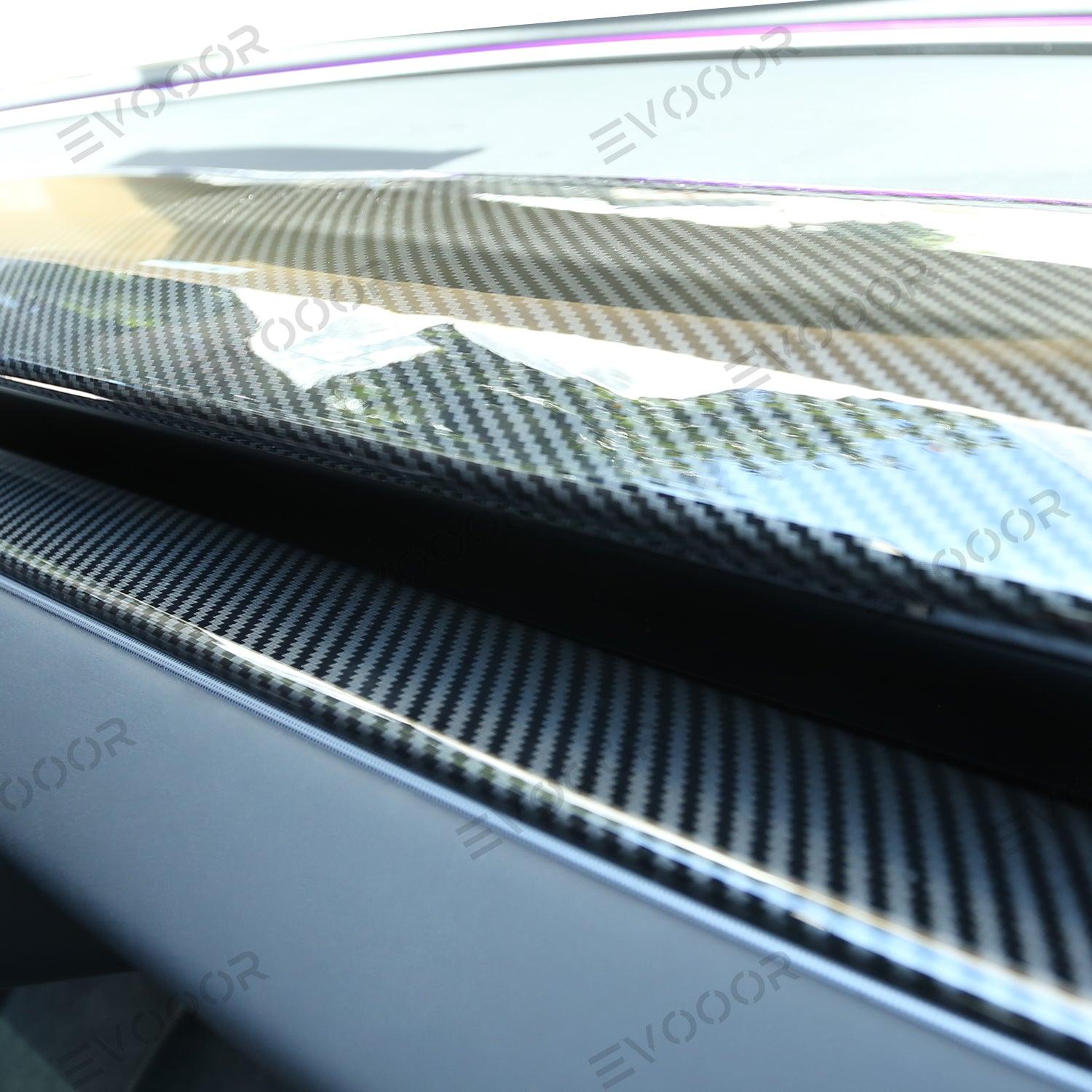 2024 Model 3 Highland Dashboard Cover (Carbon Fiber Pattern ABS) for Tesla(2PCS) - Evooor