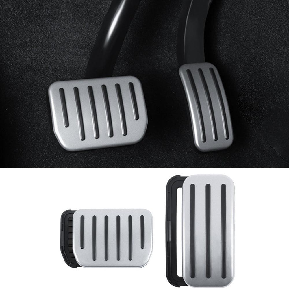 Enhanced Non-Slip Alloy Brake Pedal Cover Upgrade for Tesla Model 3/Y: Boost Performance and Style - Evooor