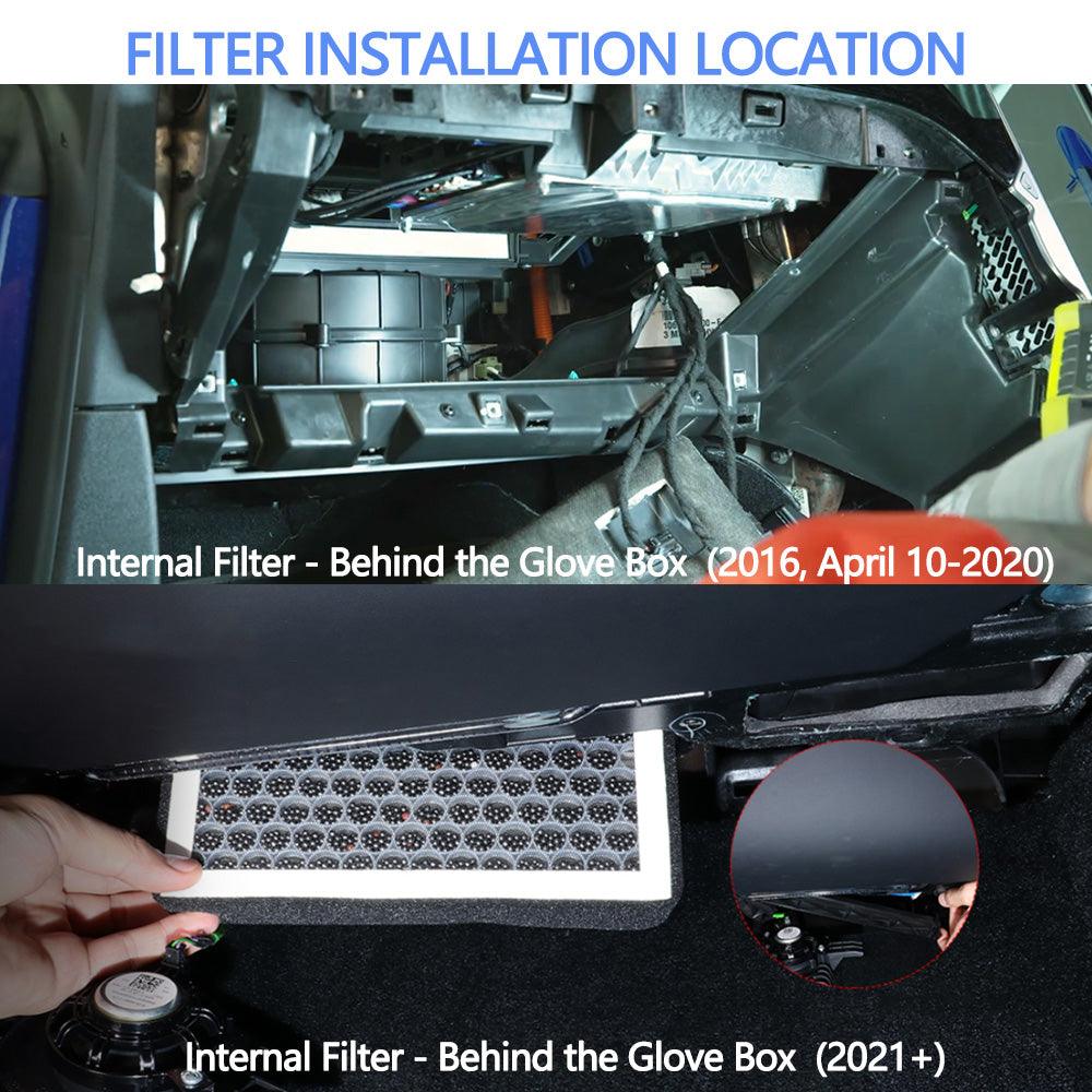 Cabin Air Filter & HEPA Filter with Activated Carbon for Tesla Model S - Evooor
