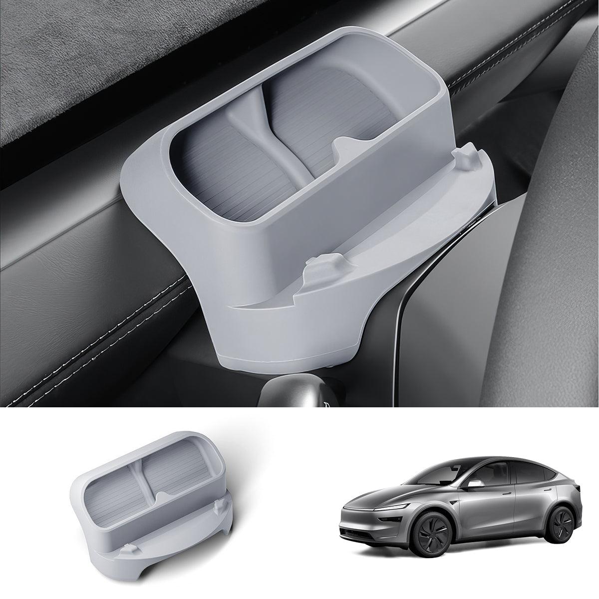 Multi-Function Steering Wheel Phone Mount & Glasses Holder for Tesla Model Y Juniper 2025+ - Evooor