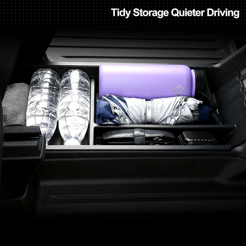 TPE Center Console Lower Tray Organizer Box for Tesla Cybertruck - Evooor
