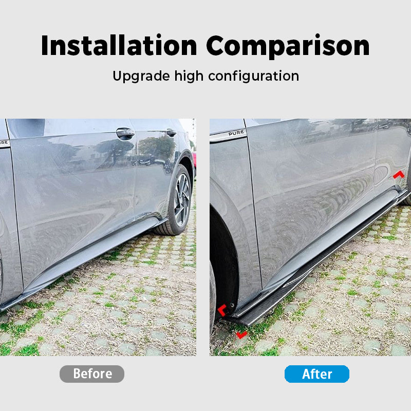 ABS Side Skirts Extension Spoiler For VW ID.3 2019+ - Evooor