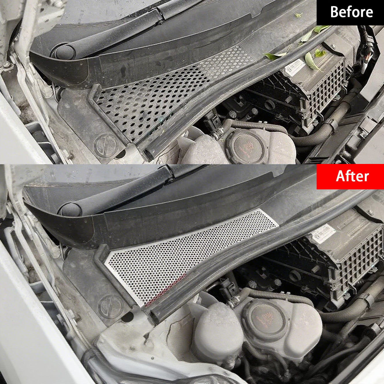 Stainless Steel Front Hood Dust Protection Cover For VW ID.3 2021-2025(2Pcs) - Evooor