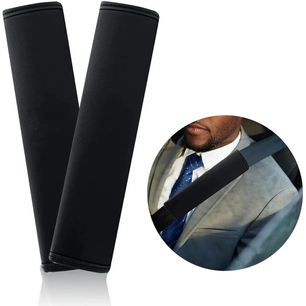 Tesla Model 3/Y/S/X Seat Belt Cover Replacement Washable Microfiber Leather Seat Belt Shoulder Pads (1 Pair) - Evooor