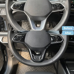 ABS Carbon Fiber Texture Steering Wheel Cover Trim Sticker For VW ID.3 - Evooor