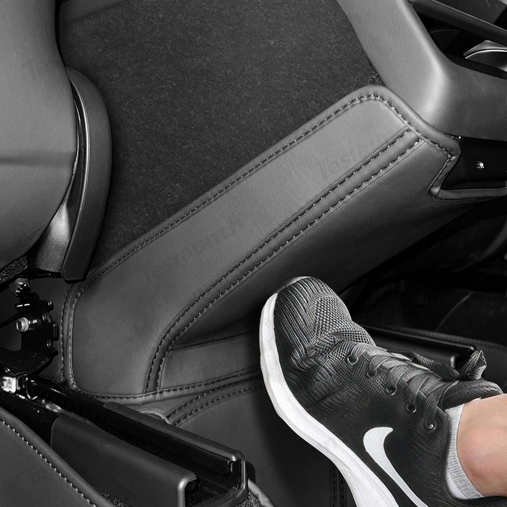 Rear Console Air Vent Guard – Napa Leather Kick Protection for Tesla Model Y Juniper 2025+ - Evooor