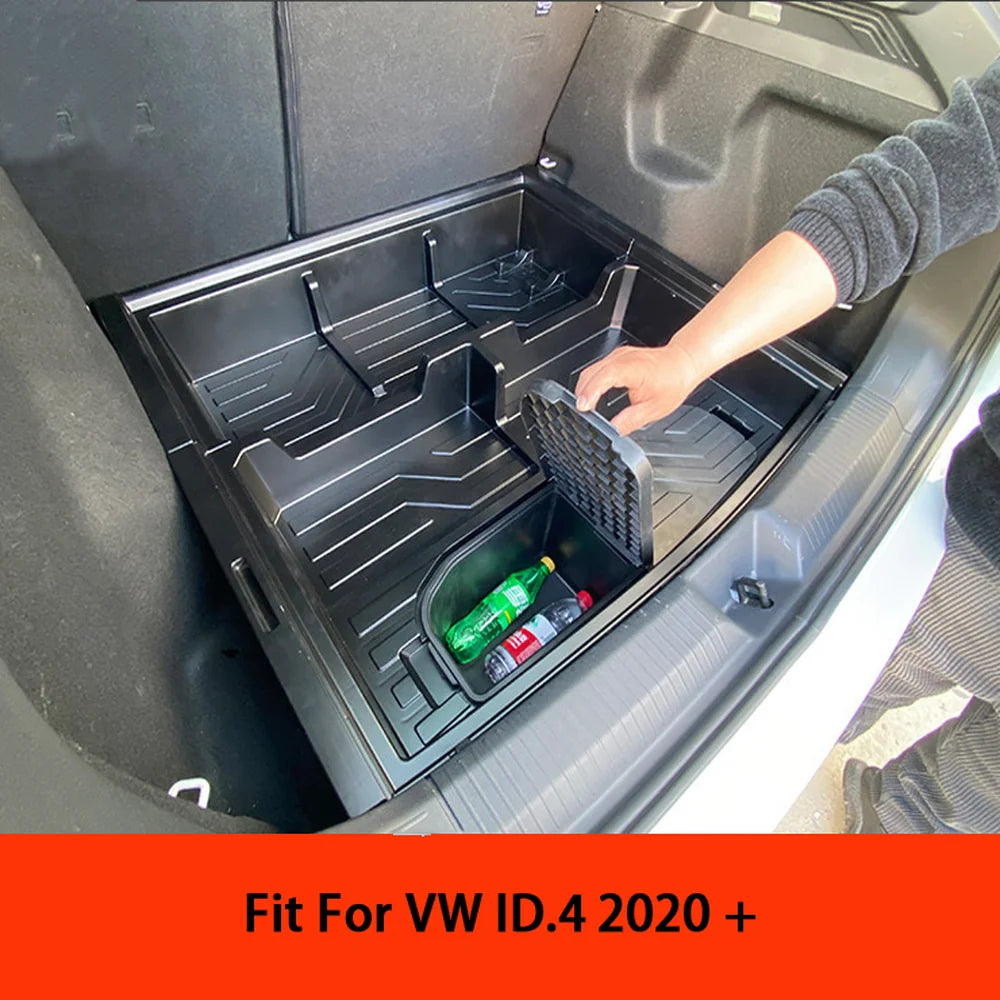 Plastic Rear Trunk Interior Storage Box For VW ID.4 2020+ - Evooor