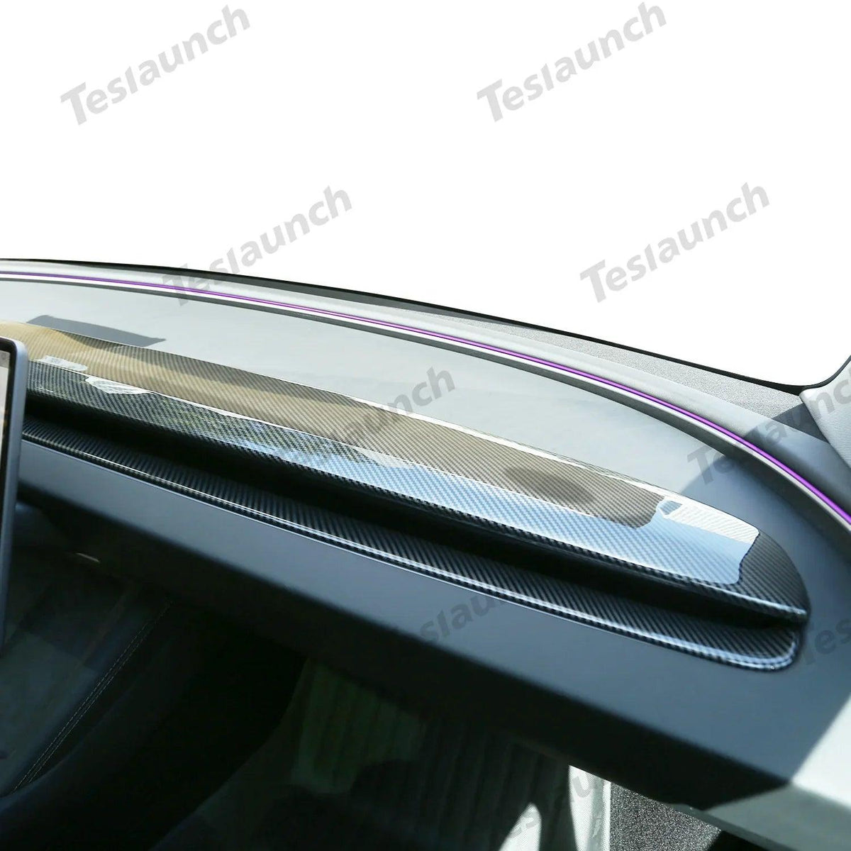 High-Quality Carbon Fiber Dashboard Set for Tesla Model 3 - 2024+ Edition - Enhance Your Interior Style - Evooor