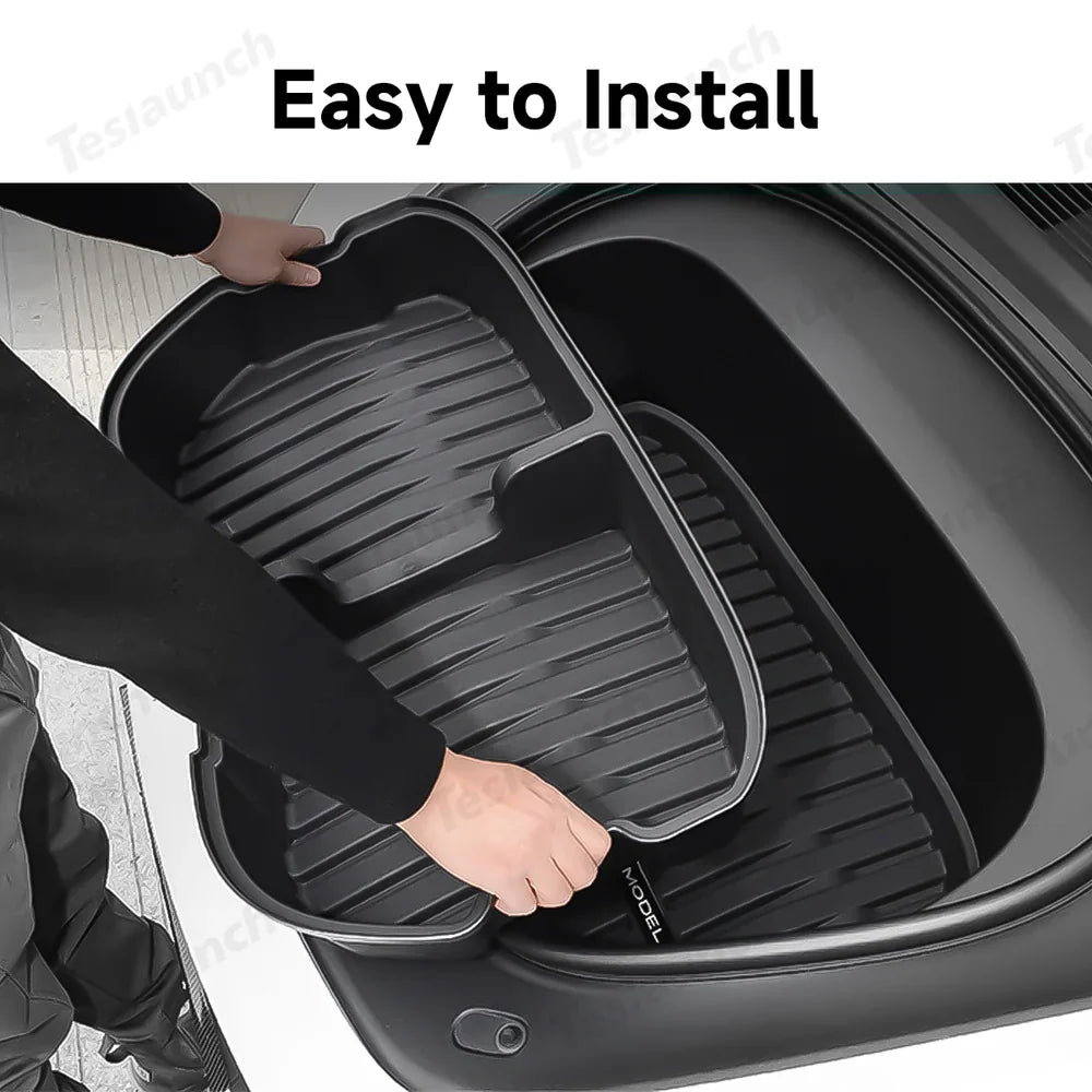 Tesla Model Y 2025+ Front and Rear Cargo Storage Organizers - Convenient Trunk Bins for Enhanced Organization - Evooor
