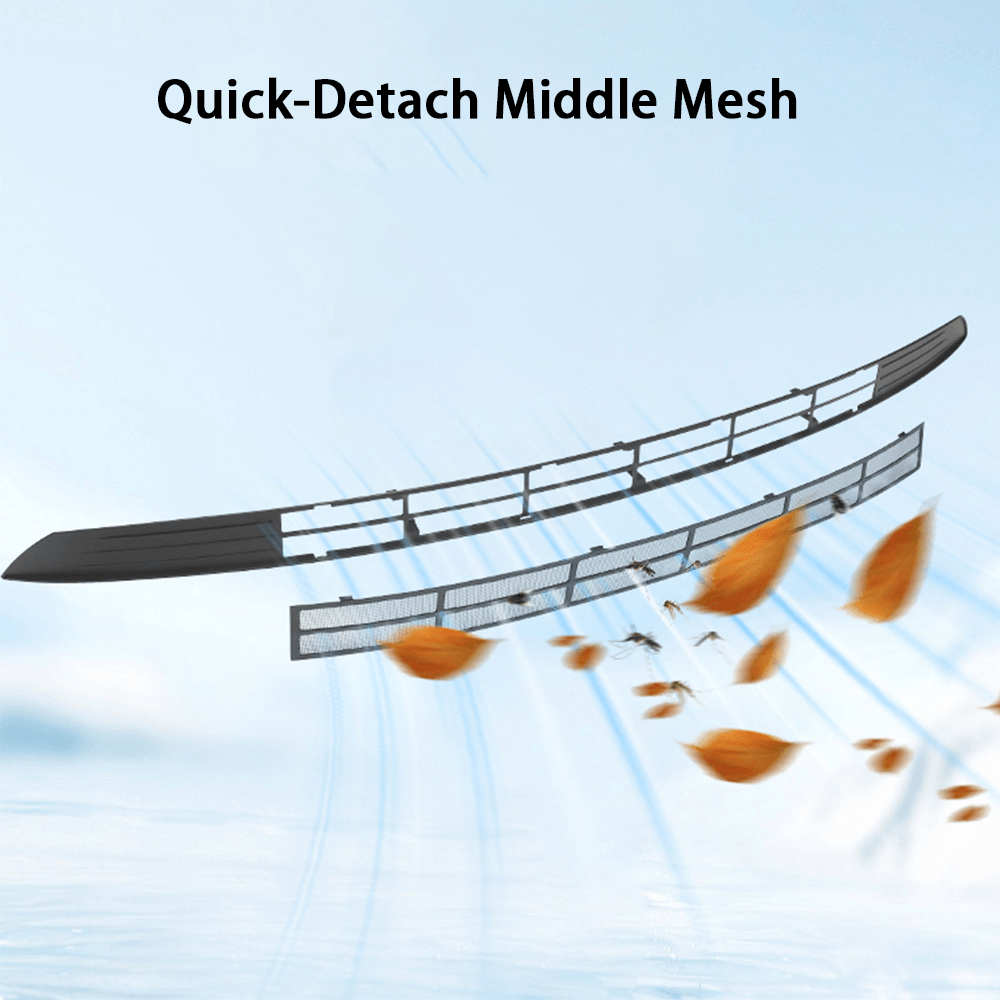 Tesla Model 3 2024+ Front Bumper Stainless Steel Radiator Grille Insert Deflector - Evooor