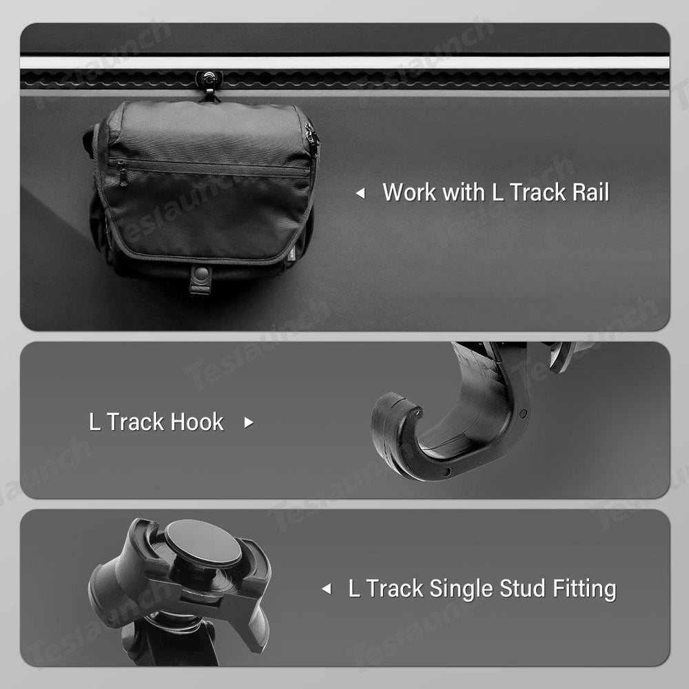 Adjustable L-Track Single Stud Gear Hook for Cybertruck - Evooor