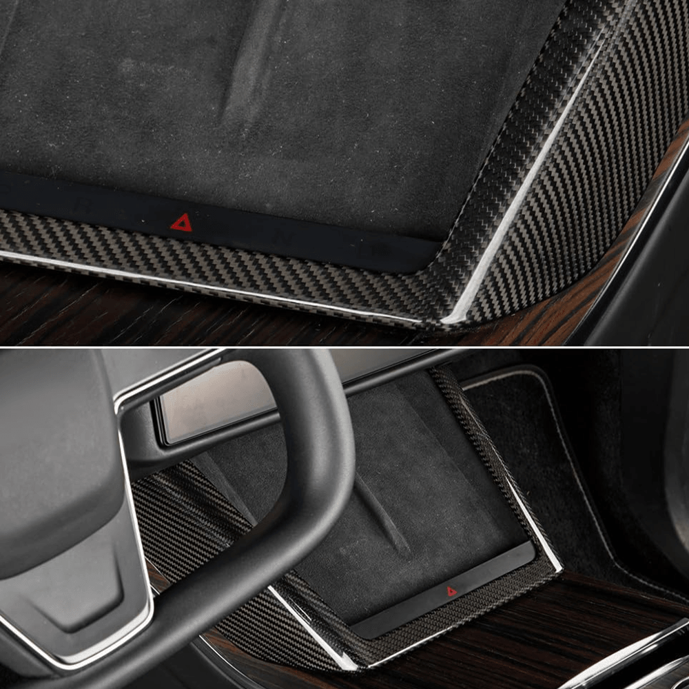 Luxury Carbon Fiber Wireless Charging Pad Cover for Tesla Model S/X 2022+ - Sleek Style Upgrade - Evooor