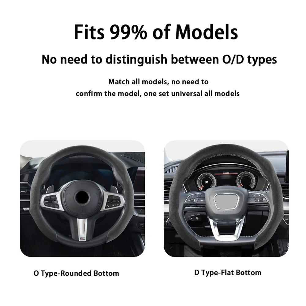 Alcantara Steering Wheel Sweat Absorbing Cover For VW ID.4 2025 - Evooor