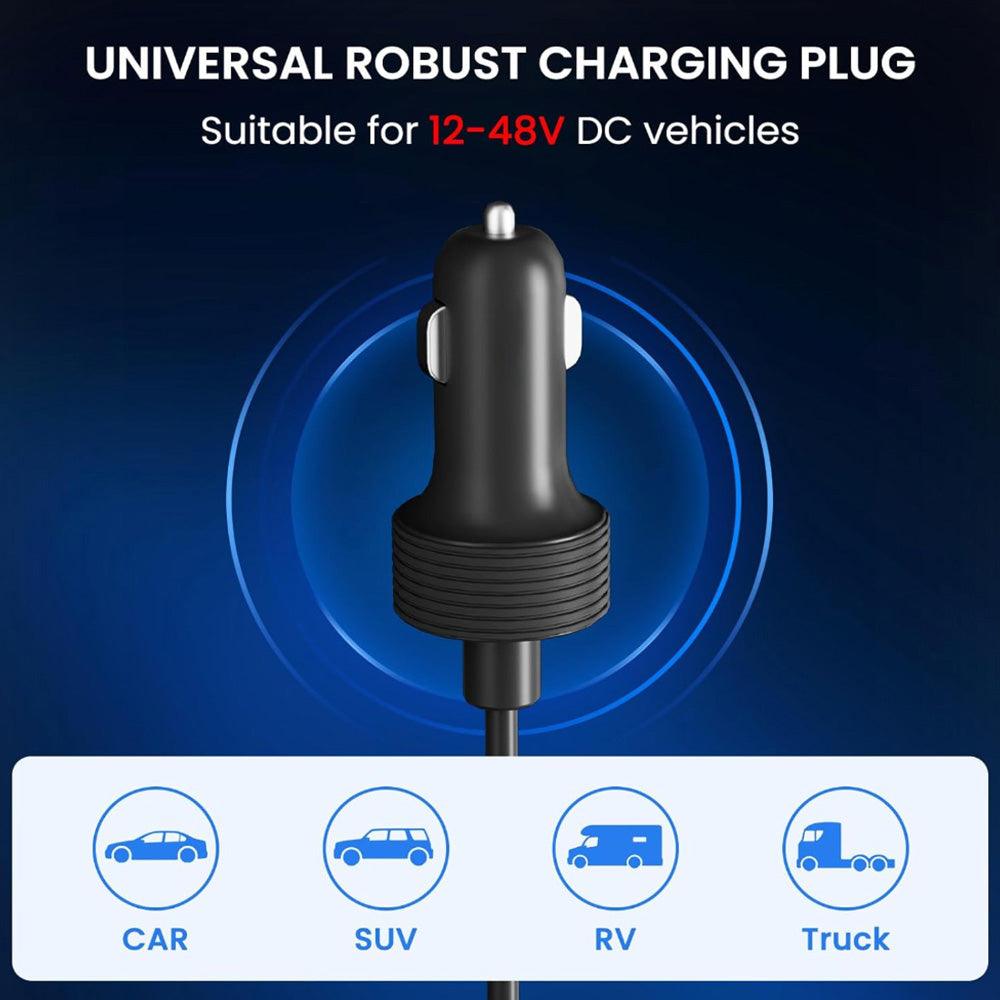 Long 10-Foot Extension Cord for Starlink Mini from Cigarette Lighter Socket to DC Power Supply - Evooor