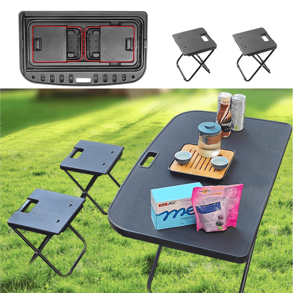 Portable Folding Camping Table with Trunk Storage for Tesla Model 3/Y - Convenient Outdoor Picnic Table - Evooor