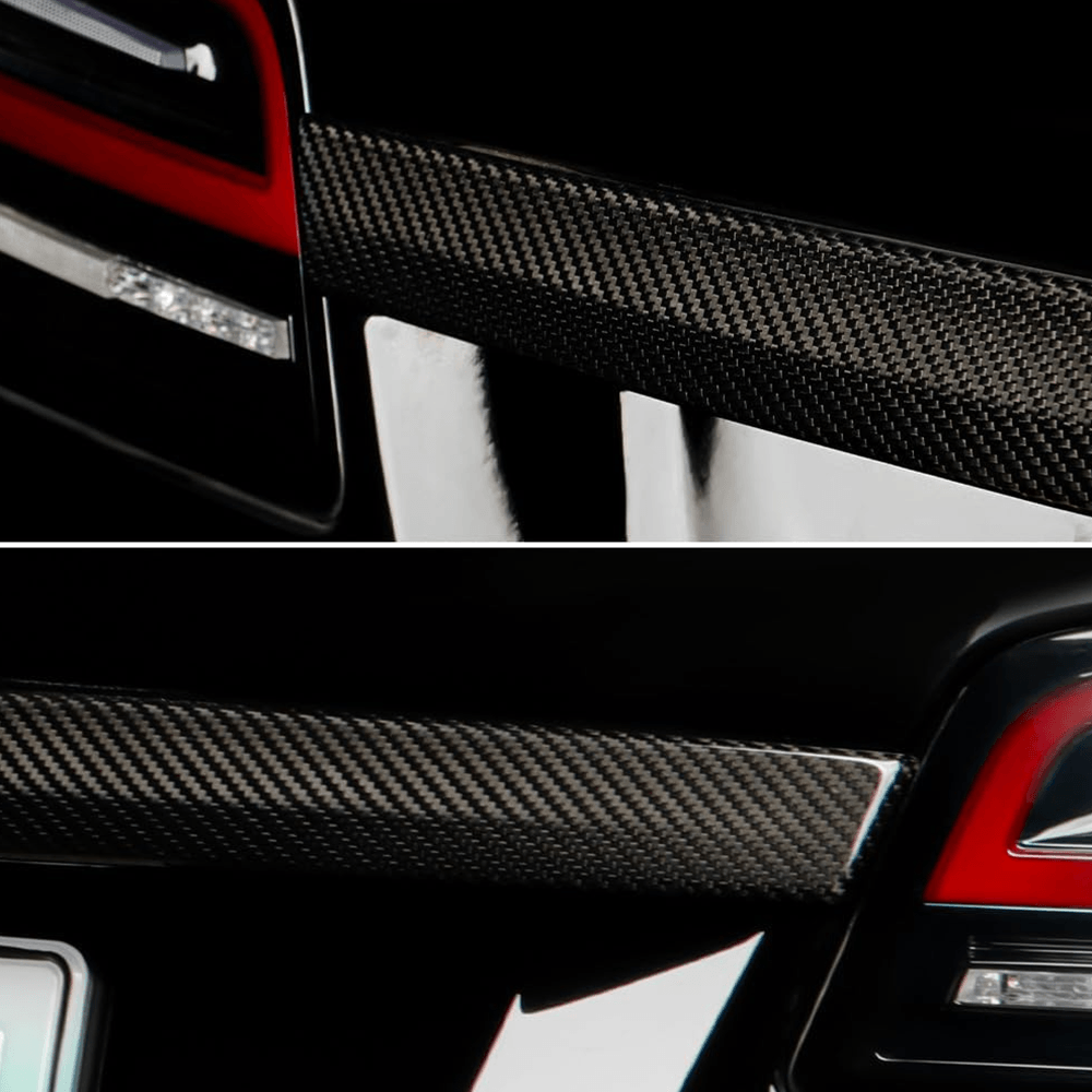 [Enhanced Performance] Carbon Fiber Rear Tailgate Trim for Tesla Model S 2022 and Beyond - Evooor