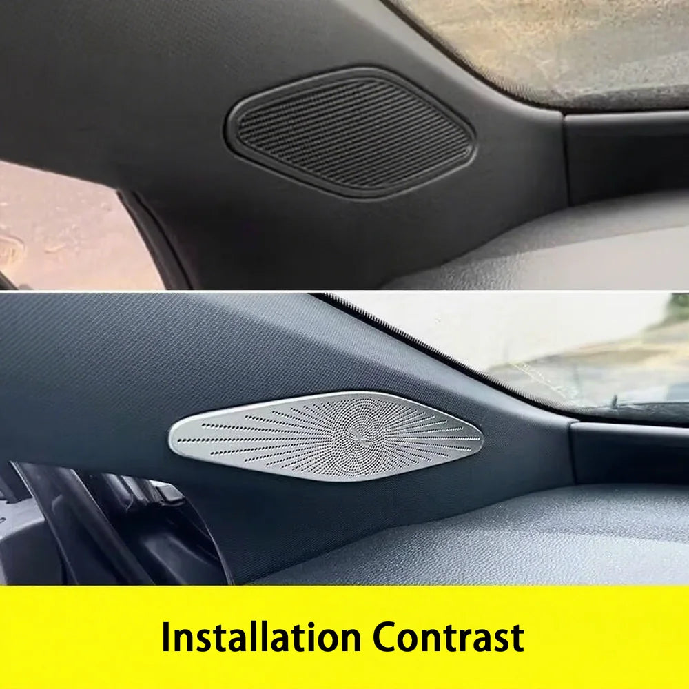 Stainless Steel A-Pillar Speaker Trim Sticker For VW ID.4 2021-2025(2PCS) - Evooor