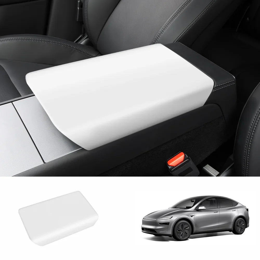 High-Quality Faux Leather Armrest Cover for Tesla Model Y - Durable Protection for Console - Easy Installation - Evooor