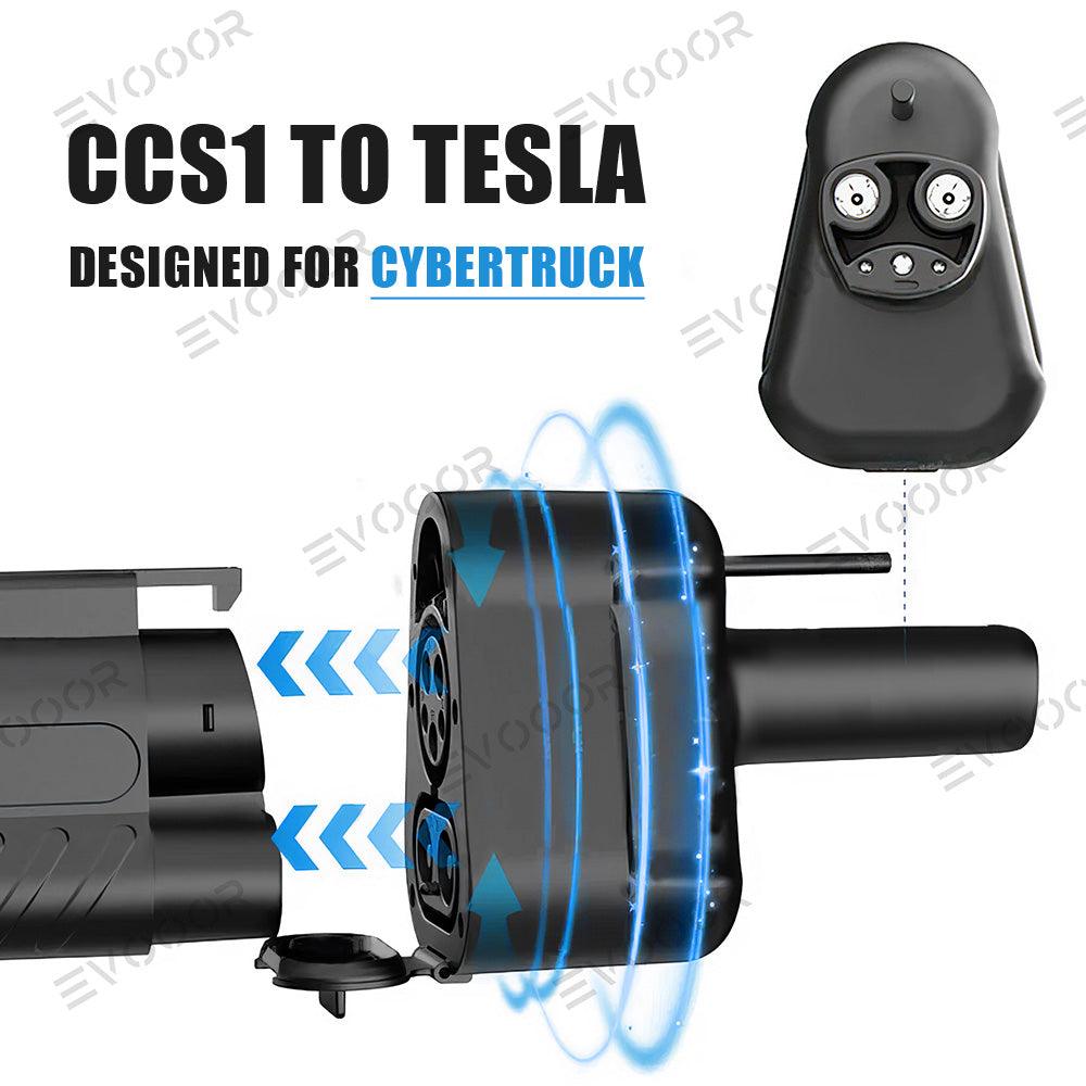 Cybertruck CCS1 x J1772 to Tesla(NACS) Fast Charging Adapter for Tesla Model 3/Y/S/X/Cybertruck - Evooor