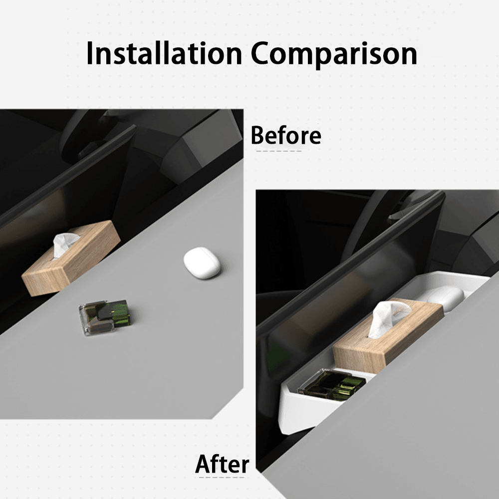 Silicone Center Console Behind Screen Storage Tray for Cybertruck - Evooor