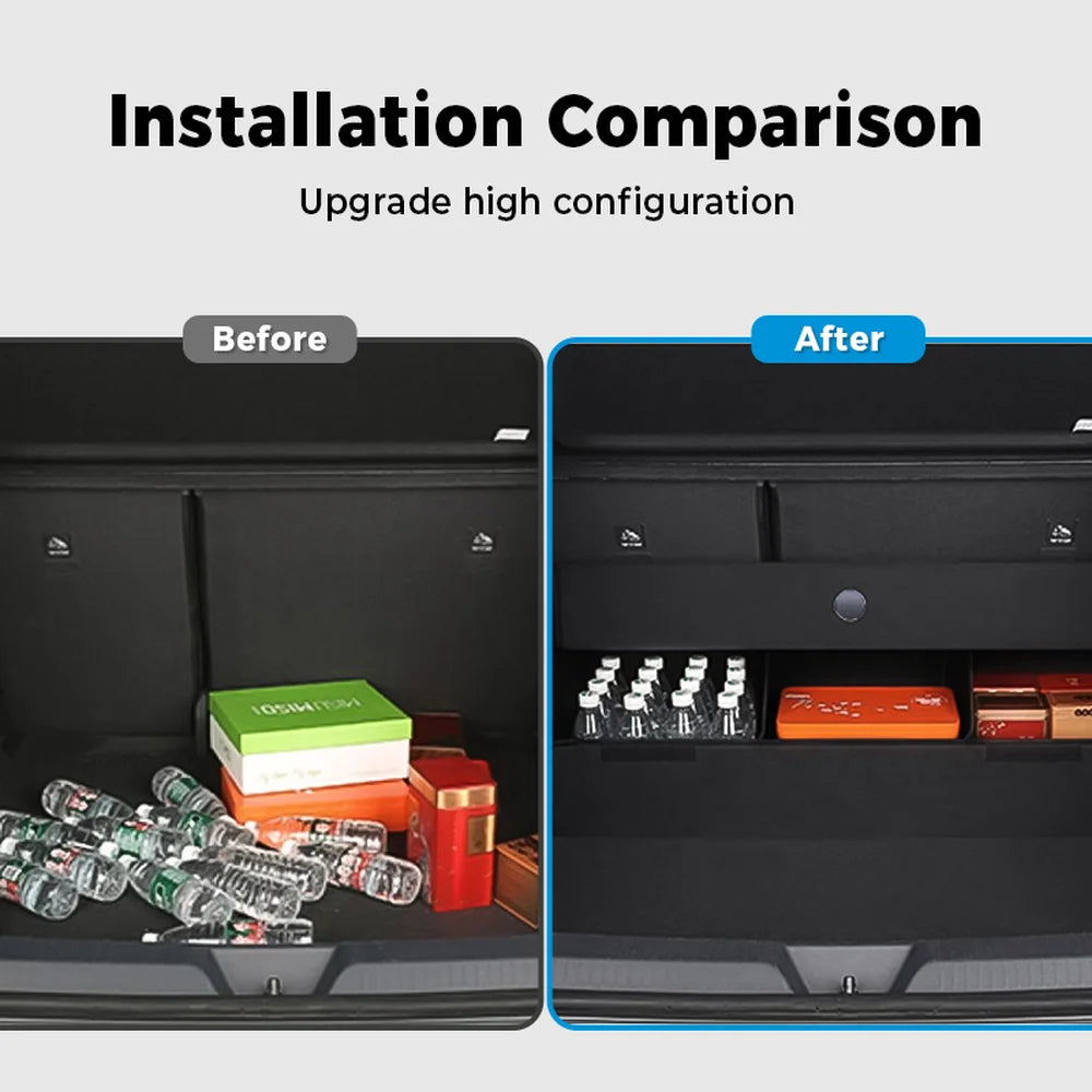 Alcantara Rear Trunk Storage Box For VW ID.4 2021-2025 - Evooor