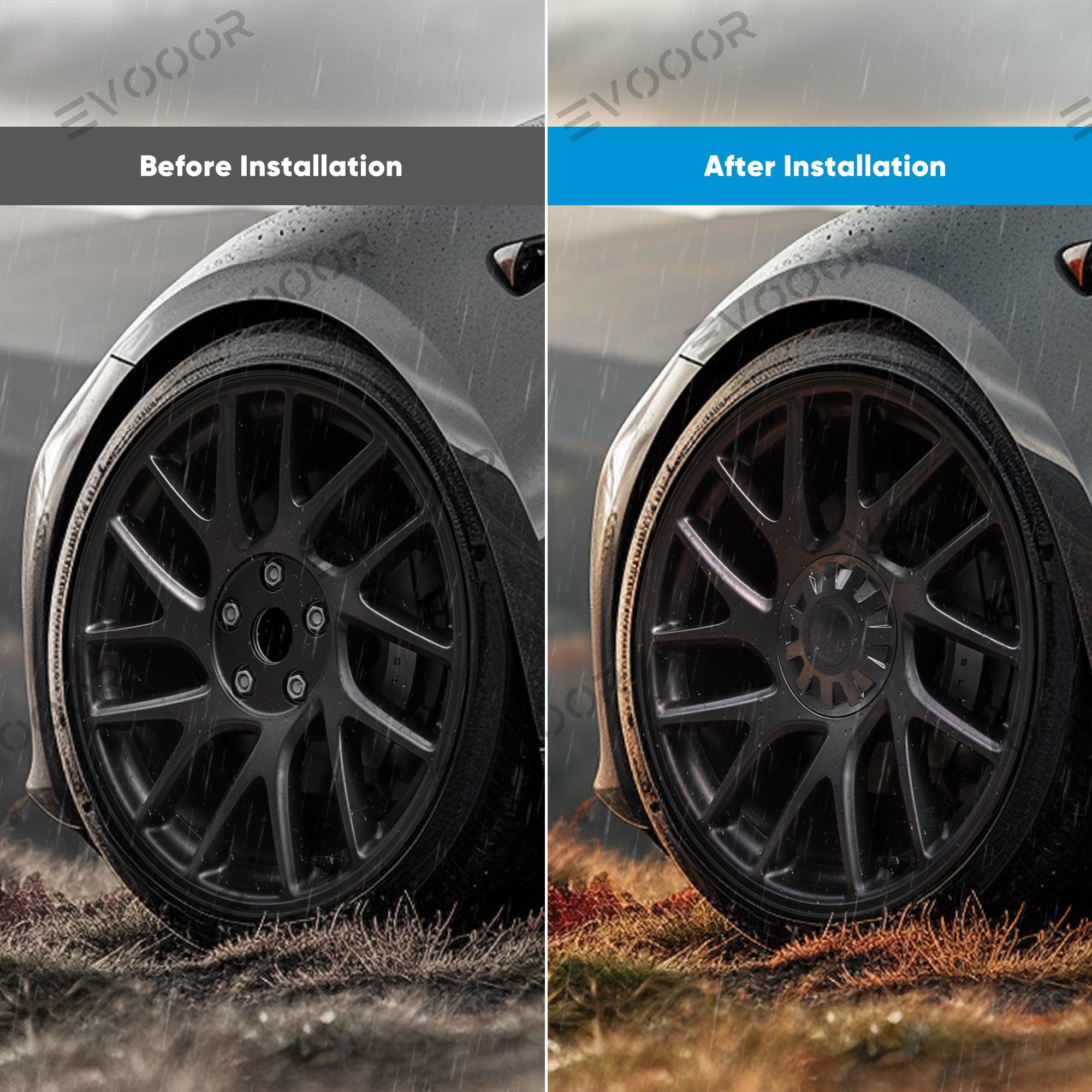 2024+ Tesla Model 3 Highland Wheel Hub Caps Center Cover for 18 Inch Photon Wheel (4 PCS) - Evooor