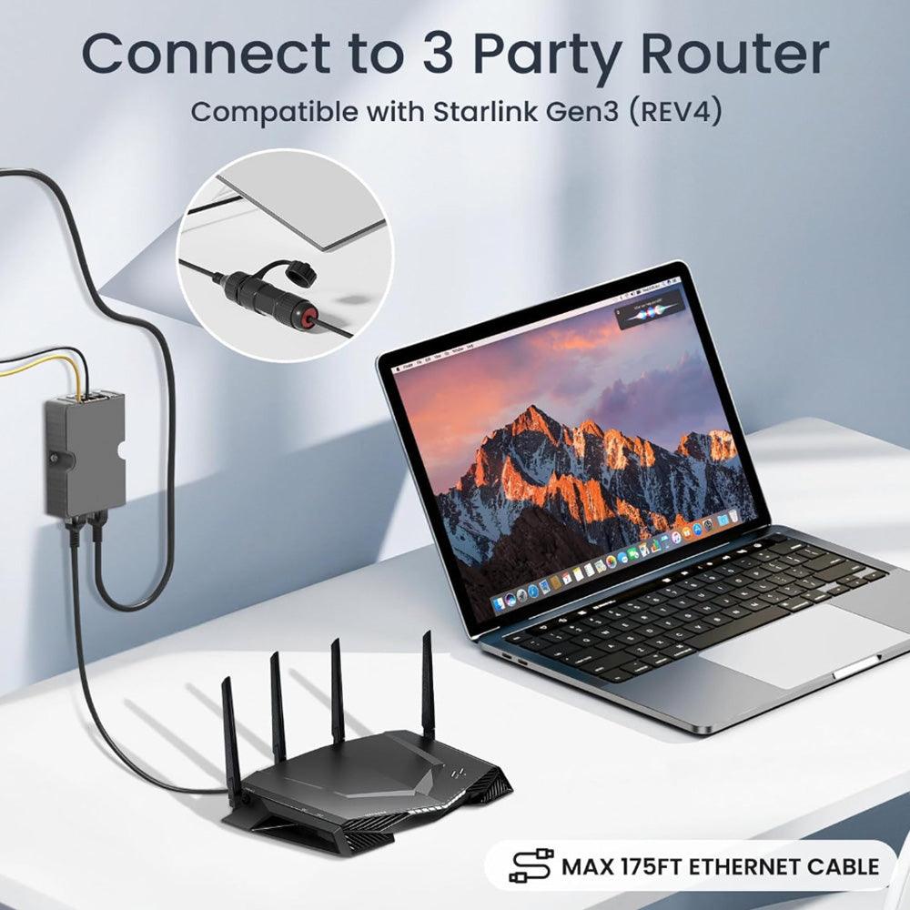 High-Speed Ethernet RJ45 Adapter for Starlink Gen 3/Mini with Improved Connectivity - Evooor