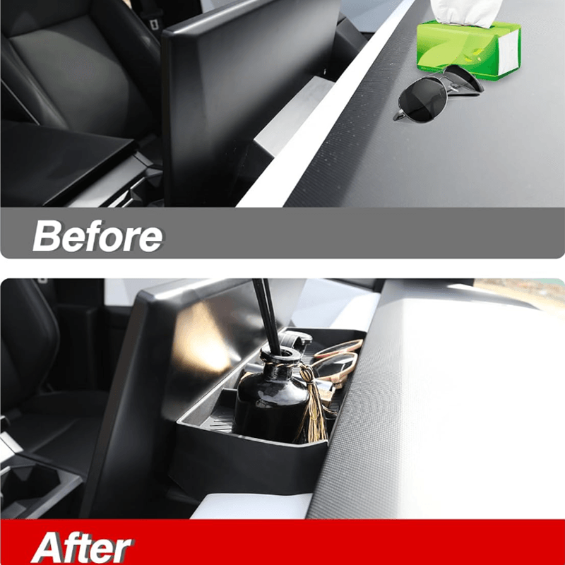 Silicone Center Console Behind Screen Storage Box for Cybertruck - Evooor