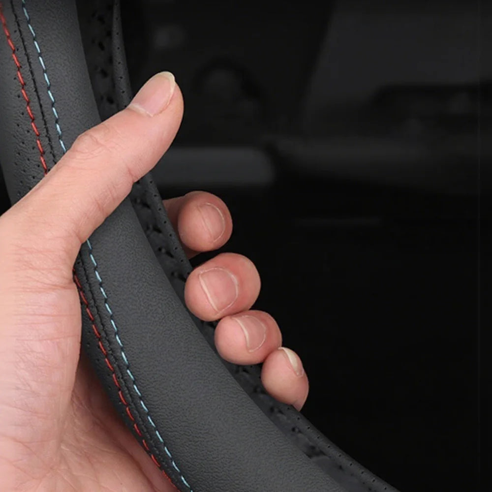 Nappa Leather D-Shaped Anti-Slip Steering Wheel Cover For VW ID.3 2025