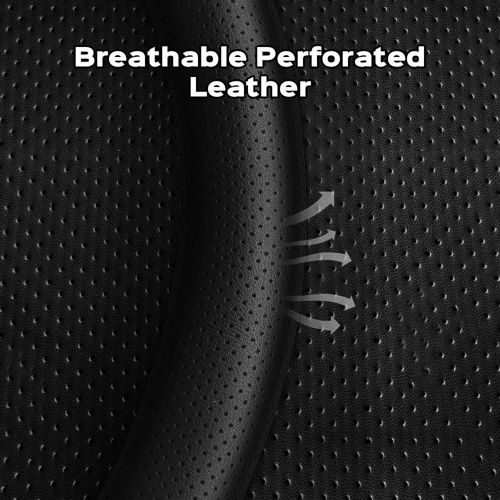 D-Shaped Carbon Pattern Leather Steering Wheel Cover for Tesla Model Y Juniper 2025+ - Evooor