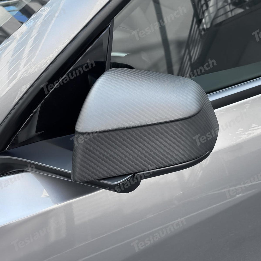[Real Carbon Fiber] Rear View Mirror Covers for Tesla Model Y Juniper 2025+ (1 Pair) - Evooor
