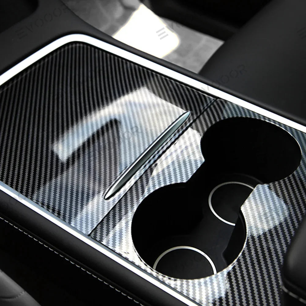 Model 3/Y Center Console Cover (Carbon Fiber Pattern ABS) (Gen.2) for Tesla(2021-2023)