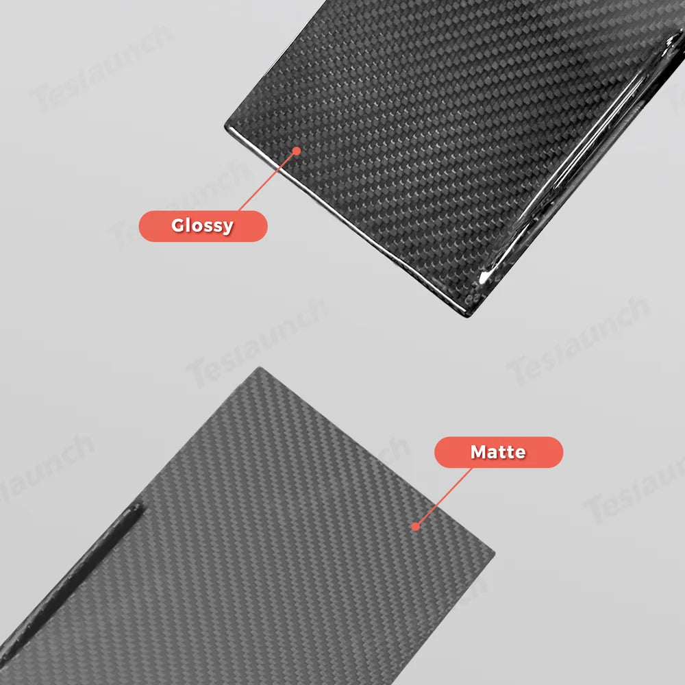 High-Quality Carbon Fiber Center Console Panel Upgrade for Tesla Model Y - Enhance Your Juniper 2025+ EV Experience - Evooor