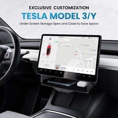 Model 3/Y Hidden Central Control Screen Lower Storage Box Tissue Storage for Tesla(Suitable for 2024 Model 3 Highland)