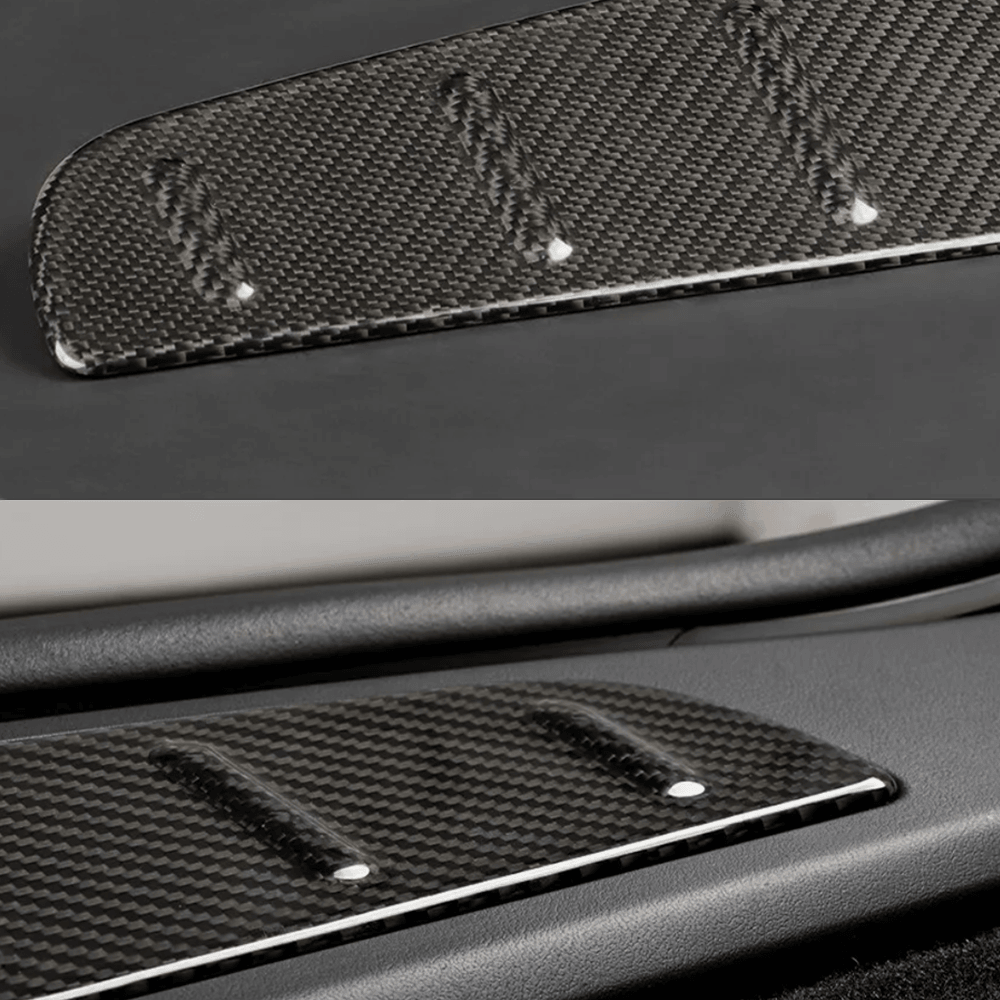 High-Quality Carbon Fiber Trunk Sill Protectors Set for Tesla Model X 2022 and Beyond - Evooor