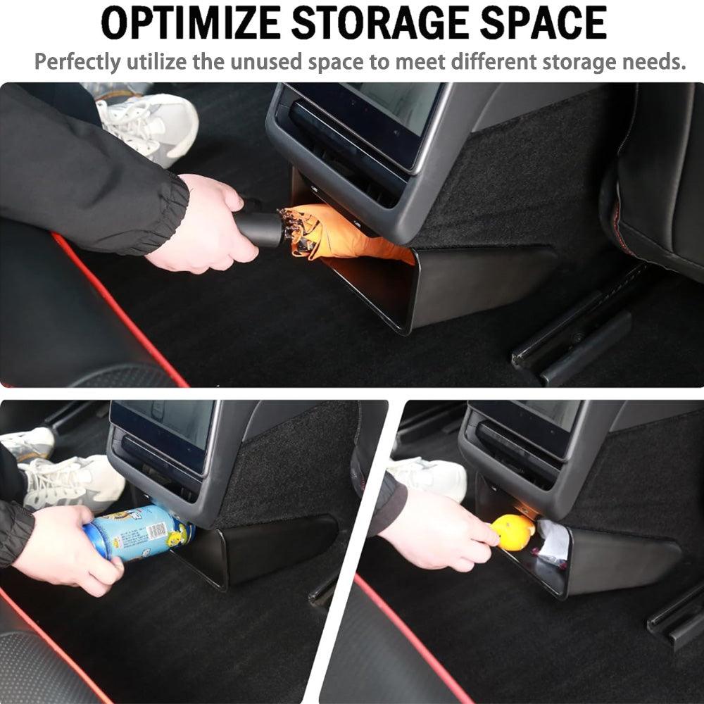 Car Garbage Bin and Organizer for Tesla Model 3 - Magnetic Backseat Storage Solution - Evooor