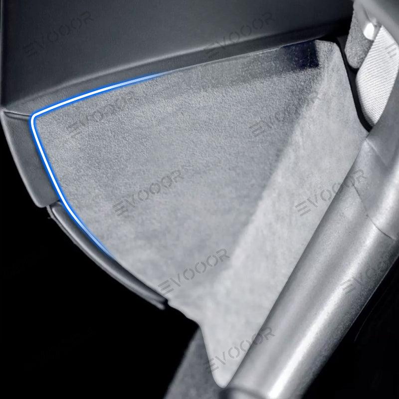 Tesla Alcantara Dashboard Sides Triangular Stickers 2 PCS For 2024 Model 3 Highland - Evooor