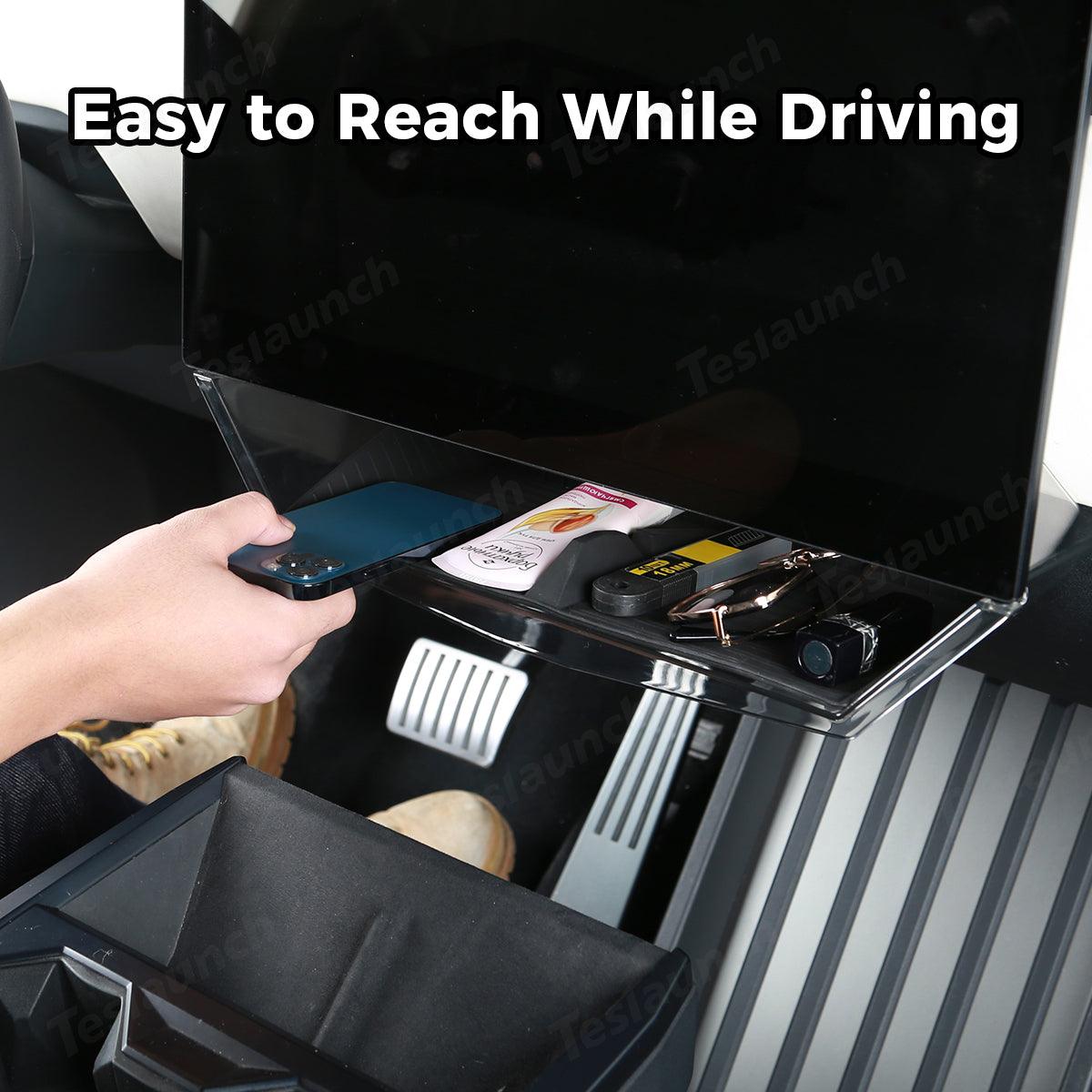 Under Central Control Screen Hidden Storage Box for Cybertruck - Evooor