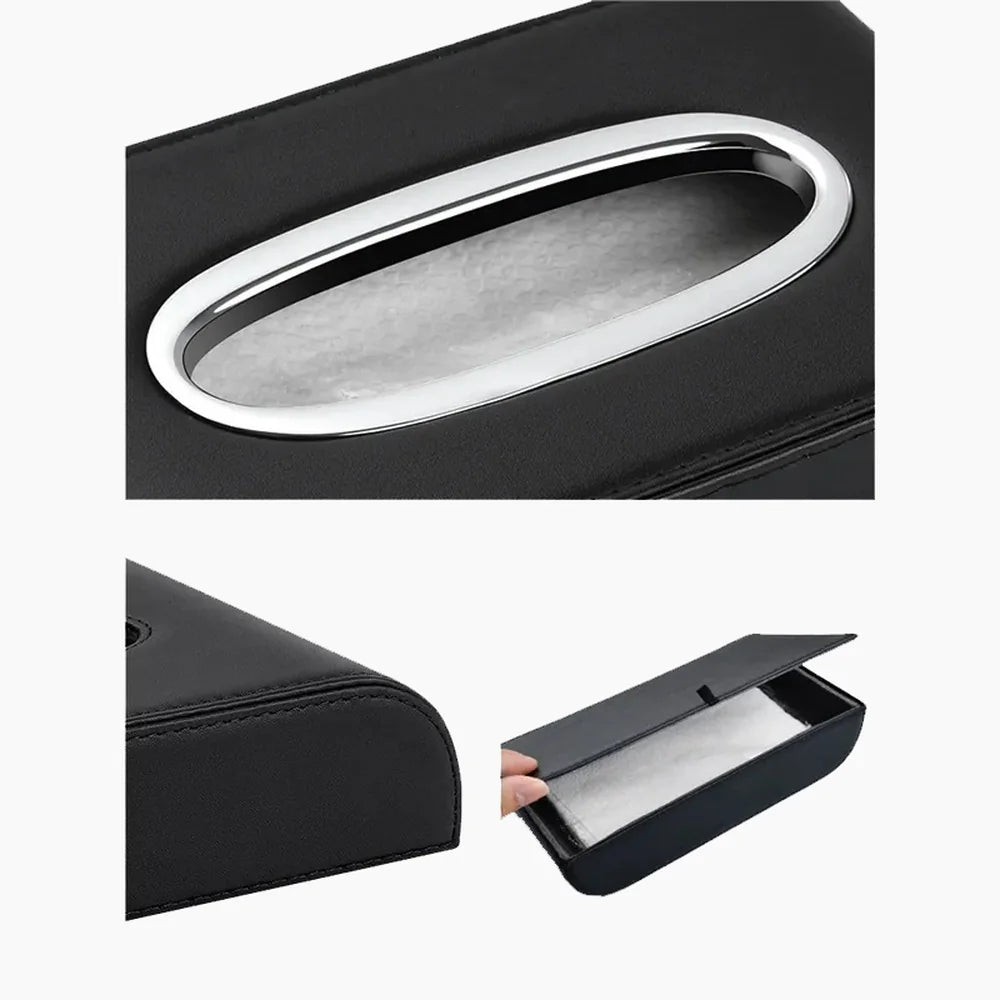 Leather Car Tissue Box Holder For VW ID.3 - Evooor