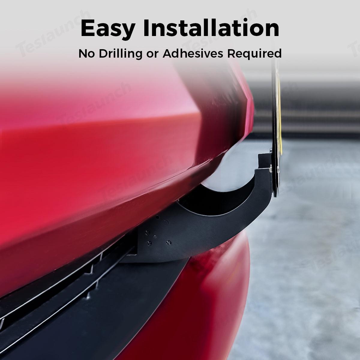 No-Drill Adjustable Front License Plate Mount for Tesla Model X (2021+) - Evooor